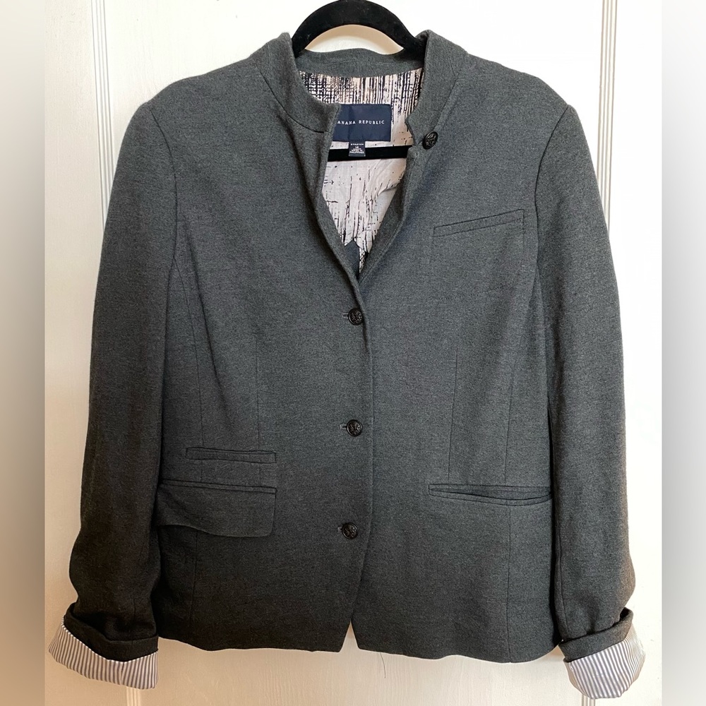 BANANA REPUBLIC Gray Blazer Size 14